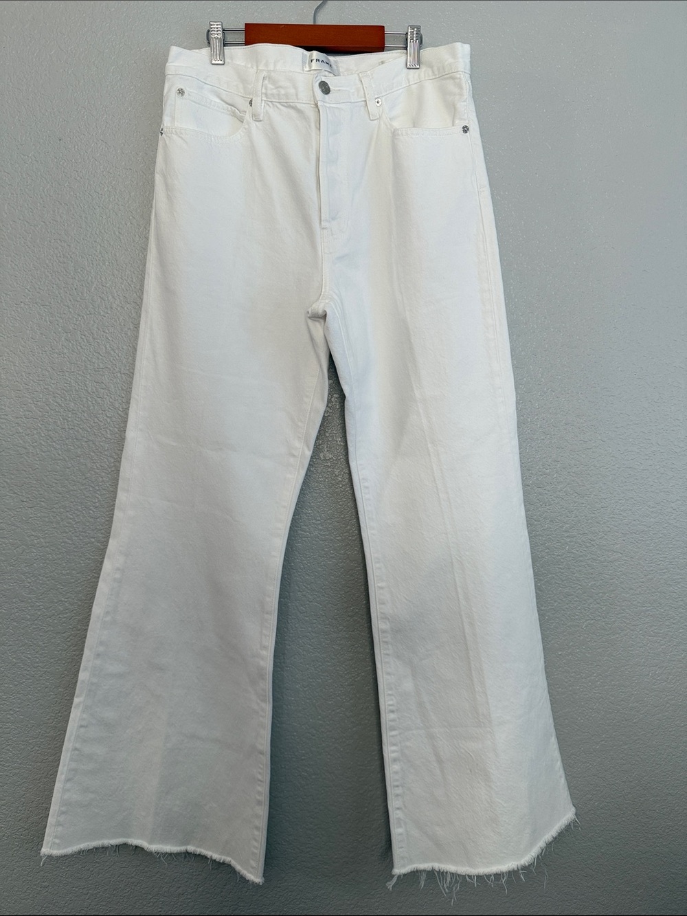FRAME Denim White Wide Leg Jeans
